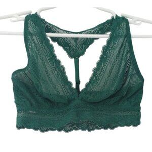 AUDEN, Bras, adjustable straps in spandex and nylon, green, for women, size M.